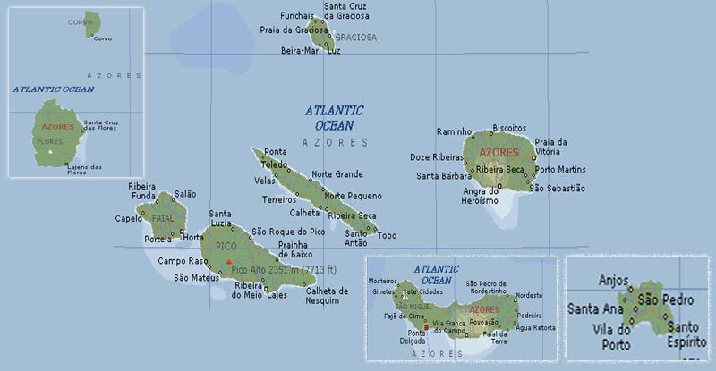 Large Azores Map
