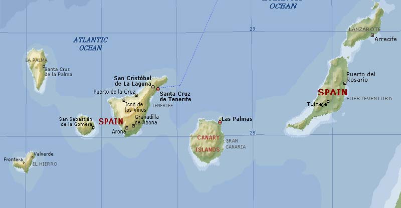 Large Canary islands map